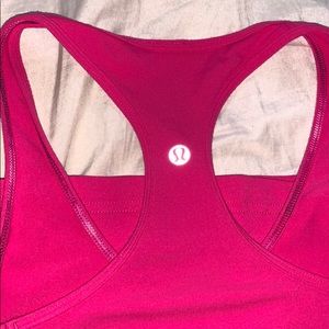 never worn!! lululemon hot pink tank top